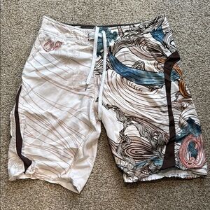 O’Neill Superfreak Abstract Patterned Board Shorts; MENS sz 32